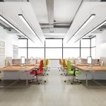 3d rendering loft business meeting and working room on office building